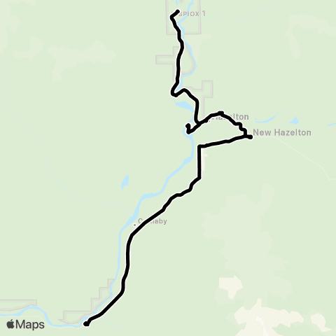 BC Transit Kitimat-Stikine Gitsegukla map