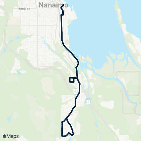 BC Transit Nanaimo Cinnabar map