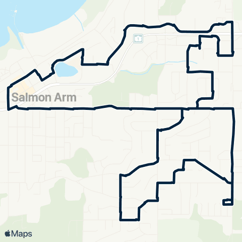 BC Transit North Okanagan College / Hillcrest map