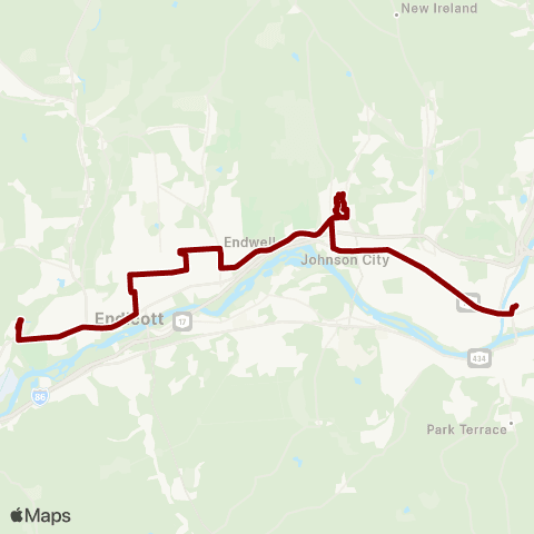 BCT Endicott-Binghamton map