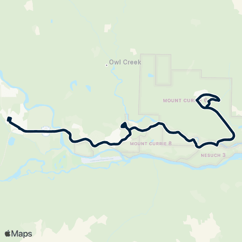 BC Transit Pemberton Pemberton Local map