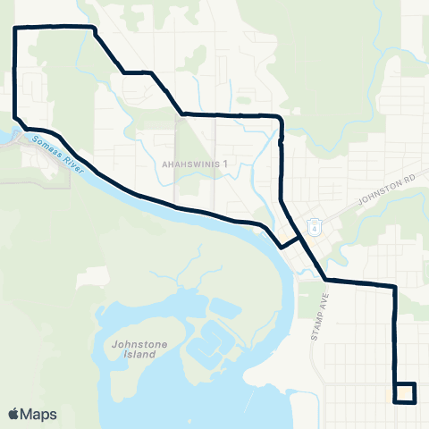 BC Transit Port Alberni River Road map