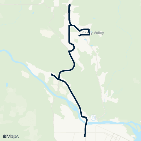 BC Transit Prince George Spruceland / Hart map