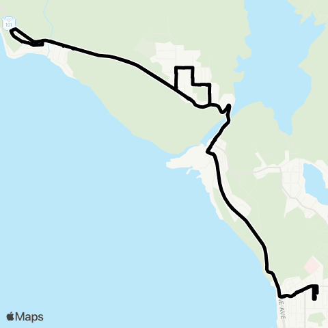 BC Transit Powell River Wildwood Express map