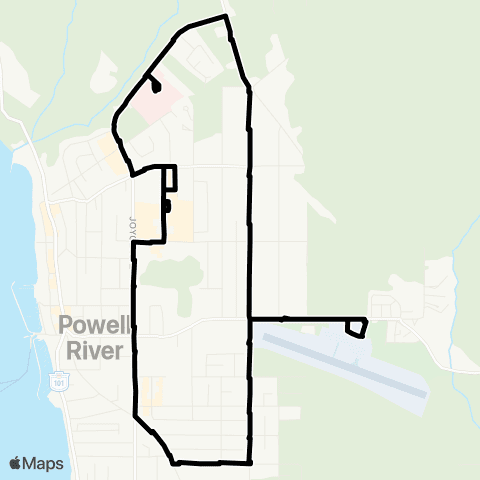 BC Transit Powell River Upper Westview map