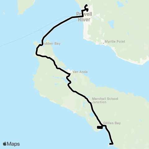 BC Transit Powell River Texada Island map