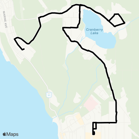 BC Transit Powell River Brooks School map