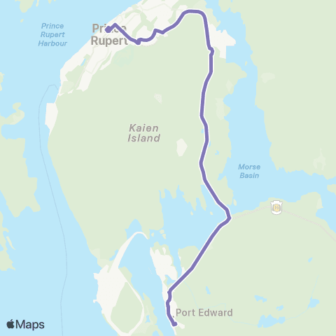 BC Transit Prince Rupert Port Edward map