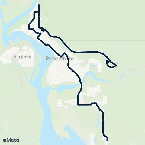 BC Transit Revelstoke Revelstoke Mountain Resort Shuttle map
