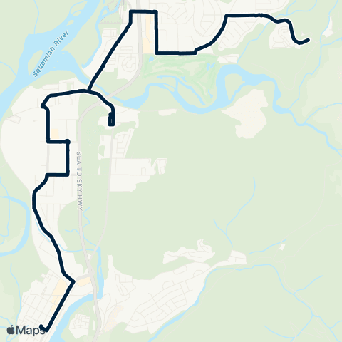 BC Transit Squamish University map