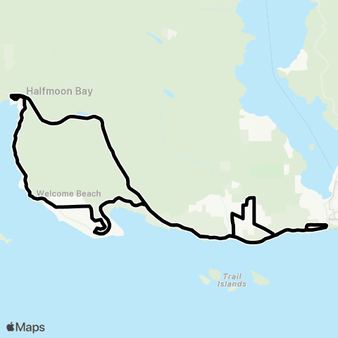 BC Transit Sunshine Coast Halfmoon Bay map