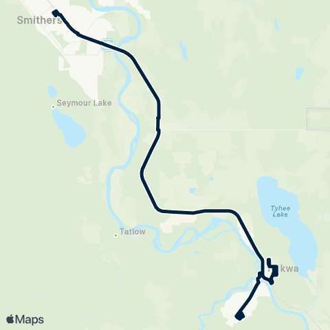 BC Transit Smithers Smithers / Telkwa map