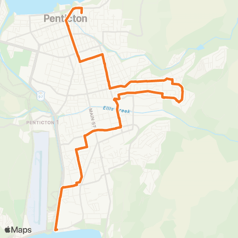 BC Transit South Okanagan-Similkameen Uplands / Skaha Lake map