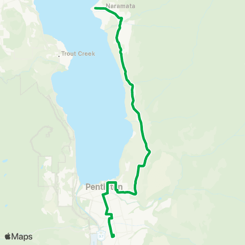 BC Transit South Okanagan-Similkameen Naramata / Penticton map