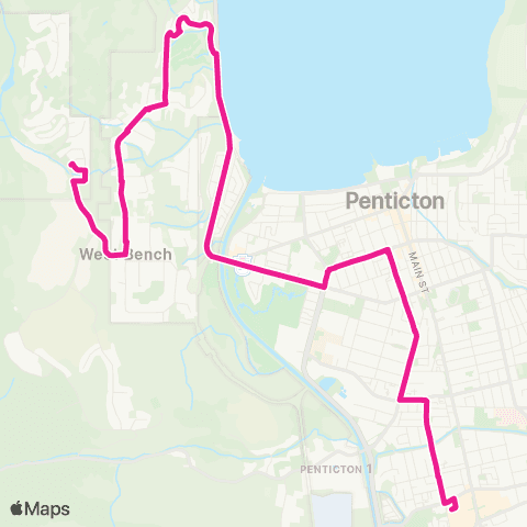 BC Transit South Okanagan-Similkameen West Bench map
