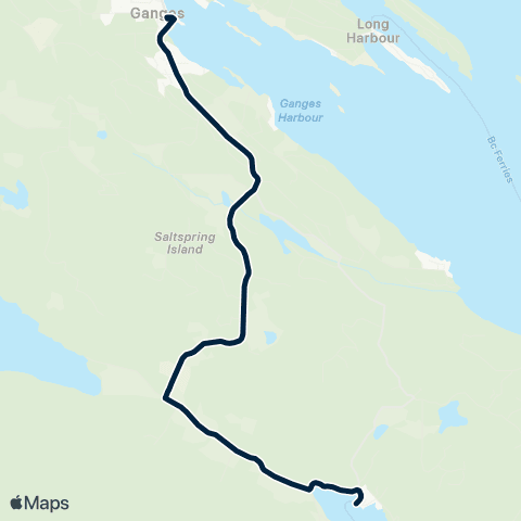 BC Transit Salt Spring Island Fulford Harbour map