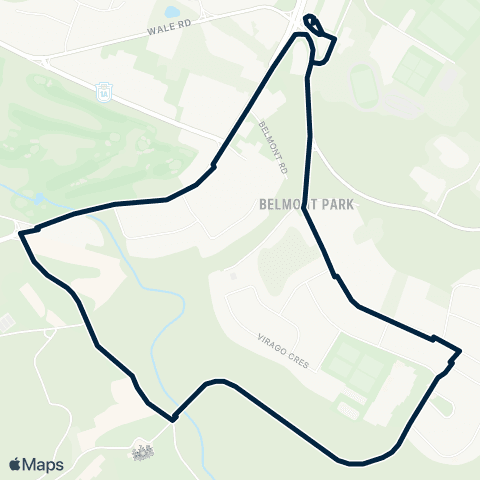 BC Transit Victoria Royal Roads via Belmont Park map