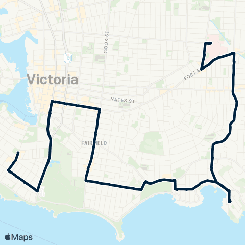 BC Transit Victoria James Bay / Royal Jubilee map