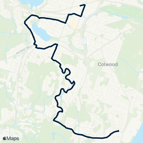 BC Transit Victoria Triangle Mountain / Langford Exch map