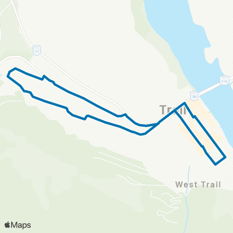 BC Transit West Kootenay Binns map