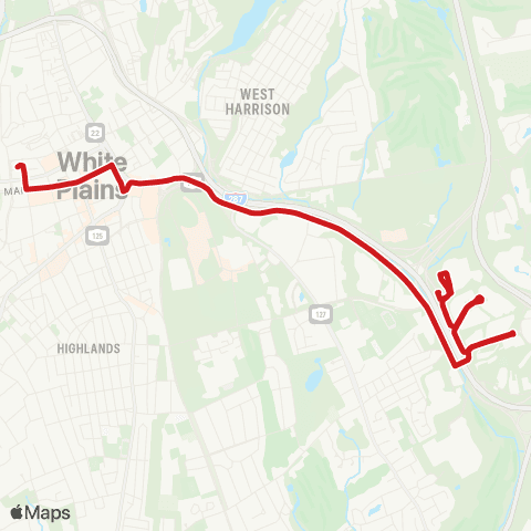 Bee-Line Shuttle Loop B map