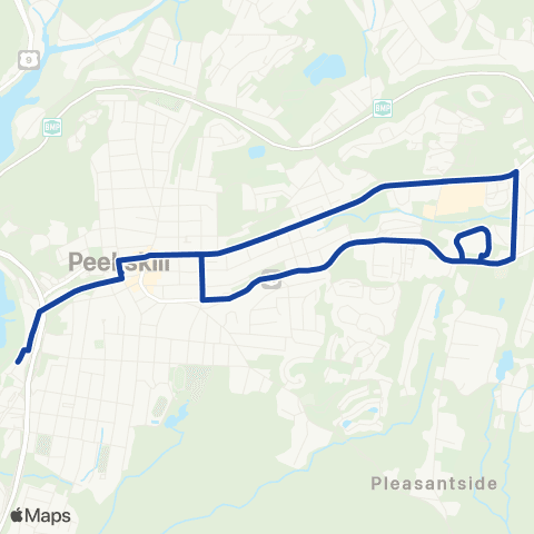 Bee-Line Peekskill Commuter map