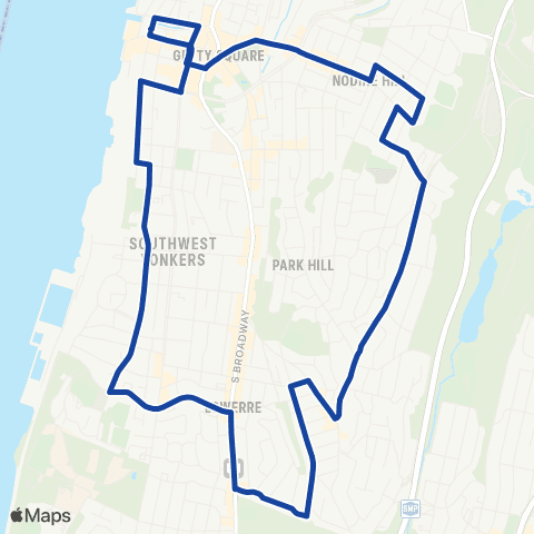 Bee-Line Yonkers Loop map