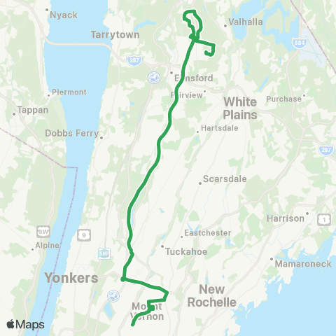 Bee-Line Bronx-Mt Vernon-Westchester Mc map