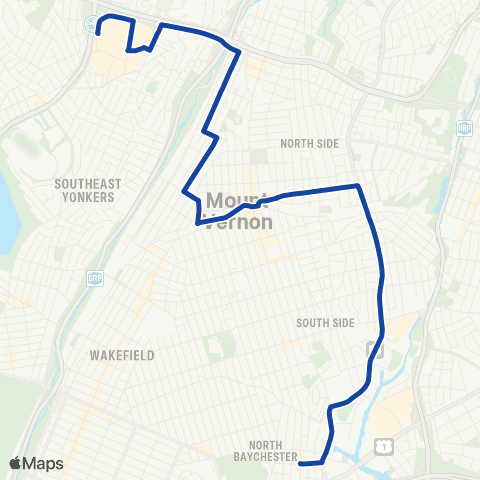 Bee-Line Bronx-Mt Vernon-Yonkers map