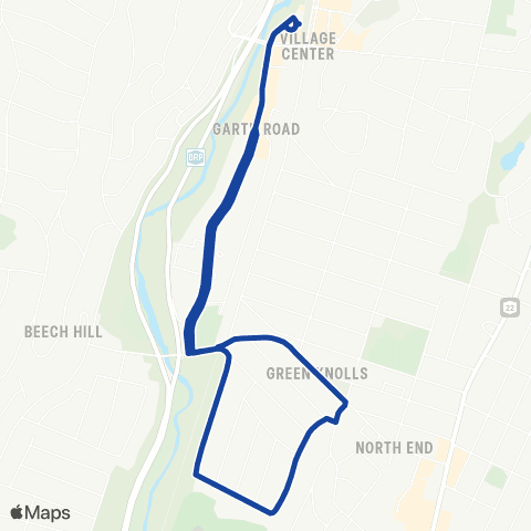Bee-Line Green Knolls Commuter map
