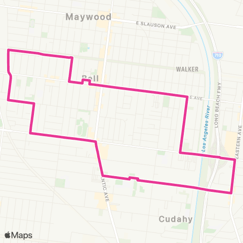 City of Bell (La Campana) La Campana Bus map