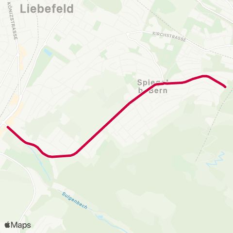 BERNMOBIL Köniz, Zentrum - Spiegel, Gurten-Gartenstadt map