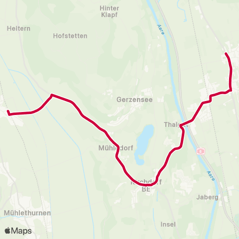 BERNMOBIL Kaufdorf, Bahnhof - Wichtrach, Dorfplatz map