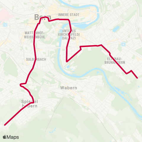 BERNMOBIL Bern, Elfenau - Spiegel, Blinzern map