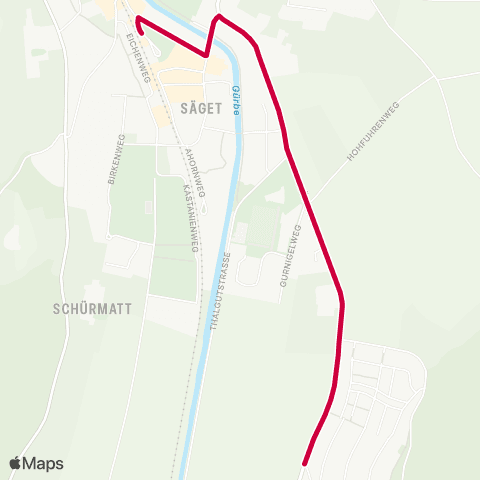 BERNMOBIL Belp, Bahnhof - Belp, Riedli map
