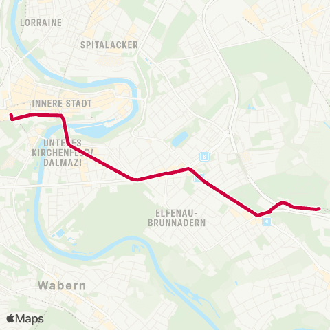 BERNMOBIL Bern, Bahnhof - Bern, Saali map