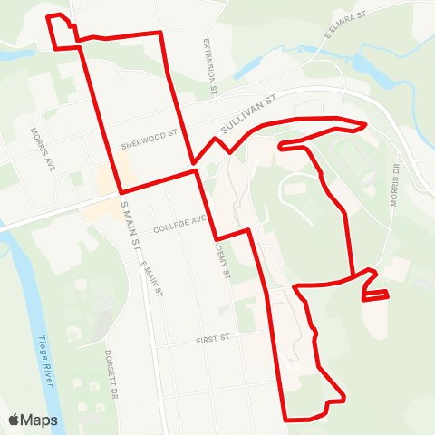 BeST Mountie Express map