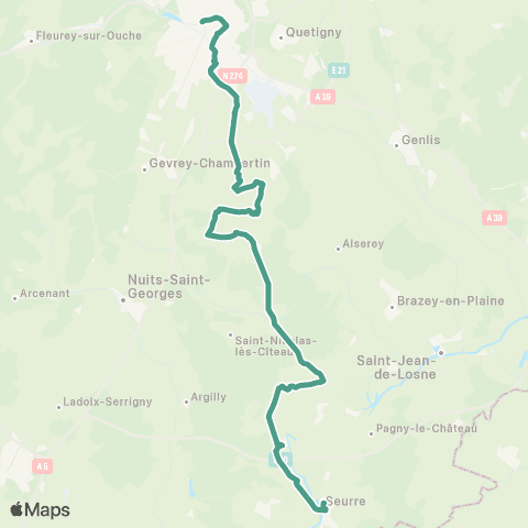 Mobigo 21 - Côte d'Or Dijon - Seurre map