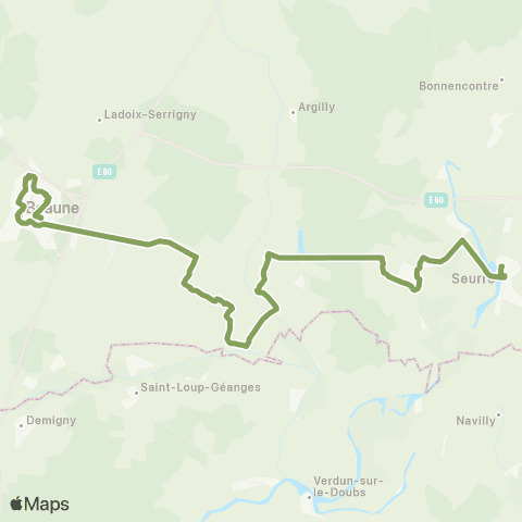 Mobigo 21 - Côte d'Or Beaune - Seurre map