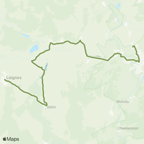 Mobigo 21 - Côte d'Or Laignes - Chatillon sur Seine map