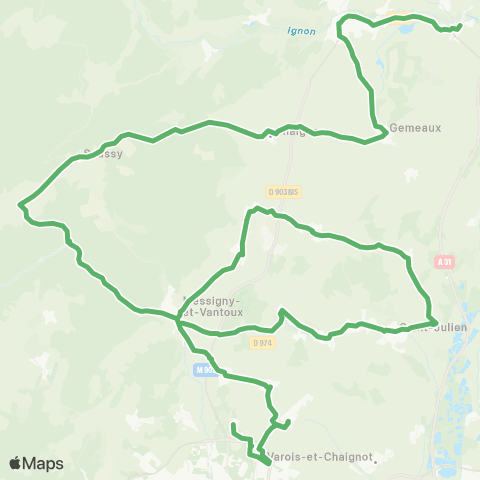 Mobigo 21 - Côte d'Or TAD - Valmy map