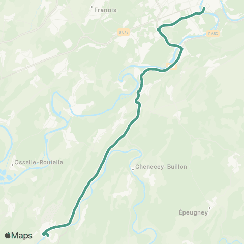 Mobigo 25 - Doubs Besançon - Quingey map