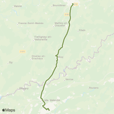 Mobigo 25 - Doubs Besançon - Vesoul Express map