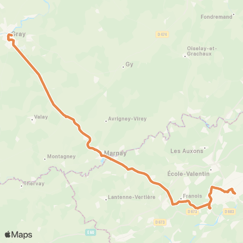 Mobigo 25 - Doubs Besançon - Gray map