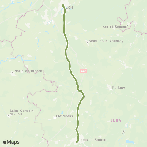 Mobigo 39 - Jura Lons-le-Saunier - Dole map