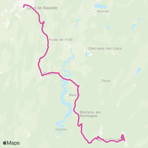 Mobigo 39 - Jura Saint-Claude - Lons le Saunier map