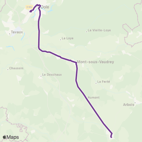 Mobigo 39 - Jura Poligny - Dole map