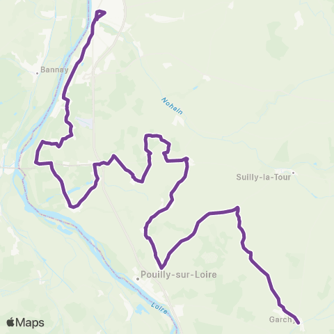 Mobigo 58 - Nièvre Garchy - Cosne Cours sur Loire map