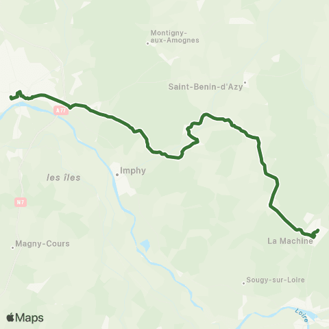 Mobigo 58 - Nièvre La Machine - Nevers map