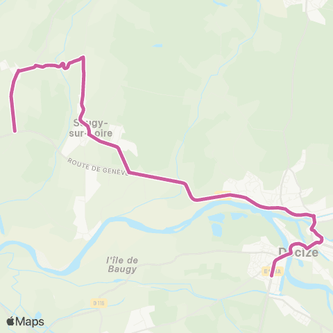 Mobigo 58 - Nièvre Druy Parigny - Decize map